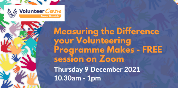 VCTH Training - Measuring the Difference your Volunteering Programme Makes - FREE session on Zoom