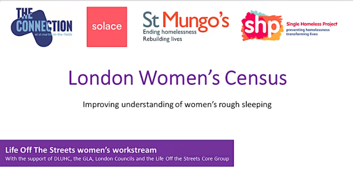 London Women’s Rough Sleeping Census - Evidencing the extent of women’s rough sleeping